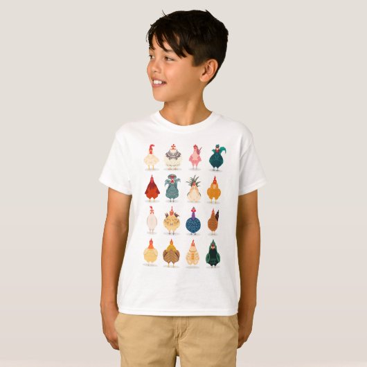 Cute Chicken T-shirt (Voorkant volledig)