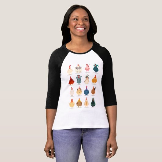 Cute Chicken T-shirt (Voorkant volledig)