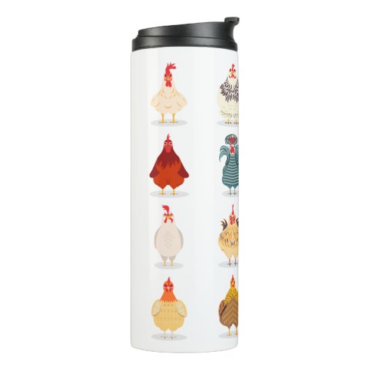 Cute Chicken Thermosbeker (Gedraaid links)