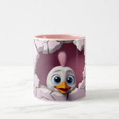 Cute Chicken Tweekleurige Koffiemok (Center)