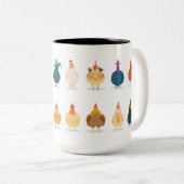 Cute Chicken Tweekleurige Koffiemok (Voorkant rechts)