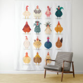 Cute Chicken Wandkleed (In situ)