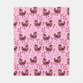 Cute Chickens Fleece Deken