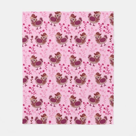 Cute Chickens Fleece Deken (Voorkant)