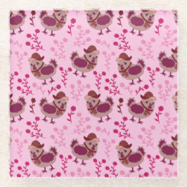 Cute Chickens Glazen Onderzetter