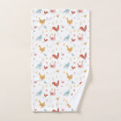 Cute Chickens Hens and Baby Chicks Bad Handdoek (Handdoek)