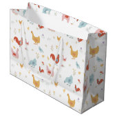 Cute Chickens Hens and Baby Chicks Groot Cadeauzakje (Voorkant Gekanteld)