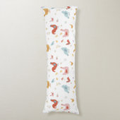 Cute Chickens Hens and Baby Chicks Lichaamskussen (Voorkant Verticaal)