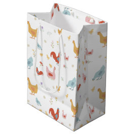 Cute Chickens Hens and Baby Chicks Medium Cadeauzakje