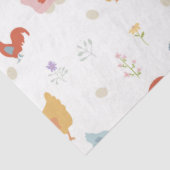 Cute Chickens Hens and Baby Chicks Tissuepapier (Detail)