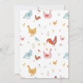 Cute Chickens Hens and Chick Turning One Birthday Kaart (Achterkant)