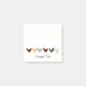 cute chickens in a row post-it® notes (Voorkant)