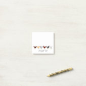 cute chickens in a row post-it® notes (Op bureau)