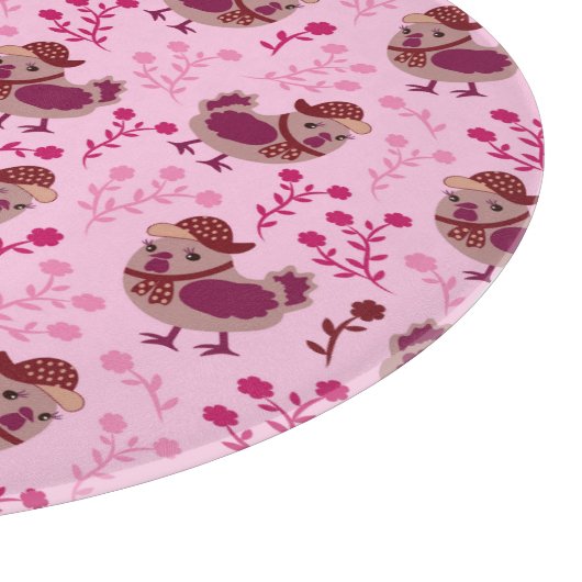 Cute Chickens Snijplank (Hoek)