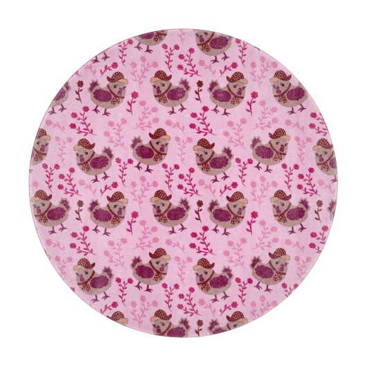 Cute Chickens Snijplank (Voorkant)