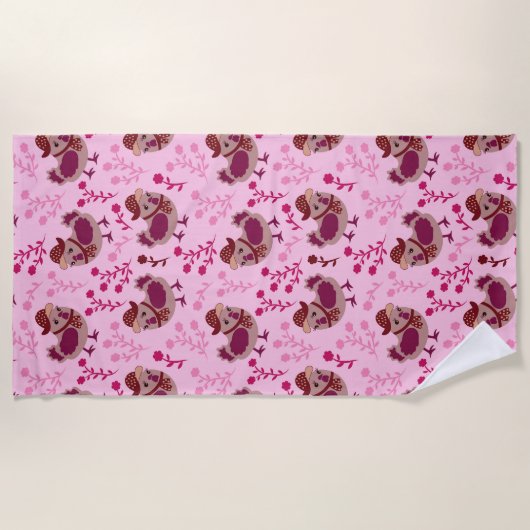 Cute Chickens Strandlaken (Voorkant)