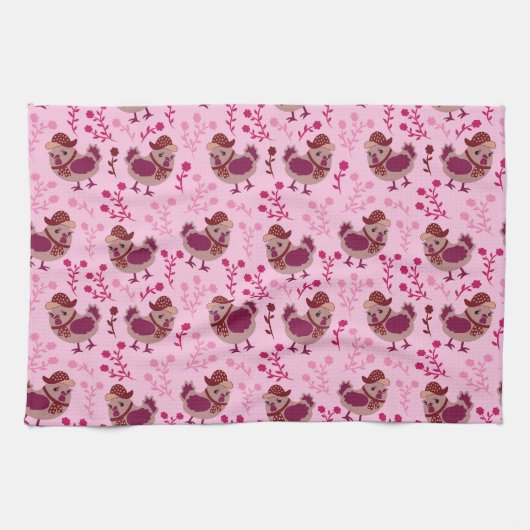 Cute Chickens Theedoek (Horizontaal)