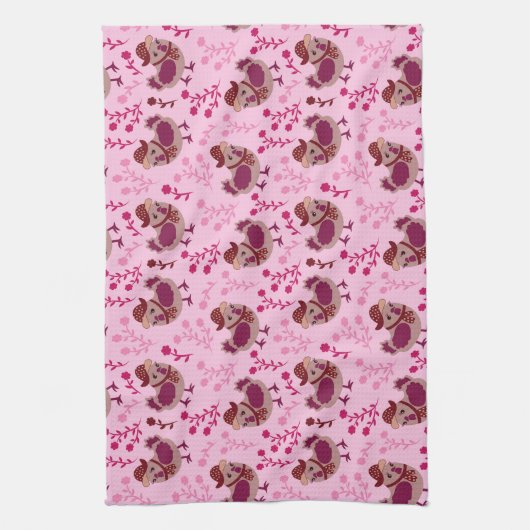 Cute Chickens Theedoek (Verticaal)