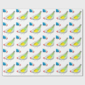 Cute chickens watercolor art cadeaupapier (Vlak)