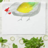 Cute chickens watercolor art theedoek (Gevouwen)