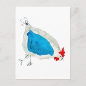 Cute chickens watercolor briefkaart (Voorkant)
