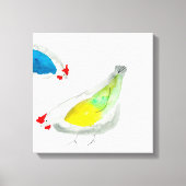 Cute chickens watercolor canvas afdruk (Voorkant)