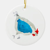 Cute chickens watercolor keramisch ornament (Voorkant)