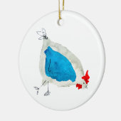 Cute chickens watercolor keramisch ornament (Links)