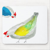 Cute chickens watercolor muismat (Voorkant)