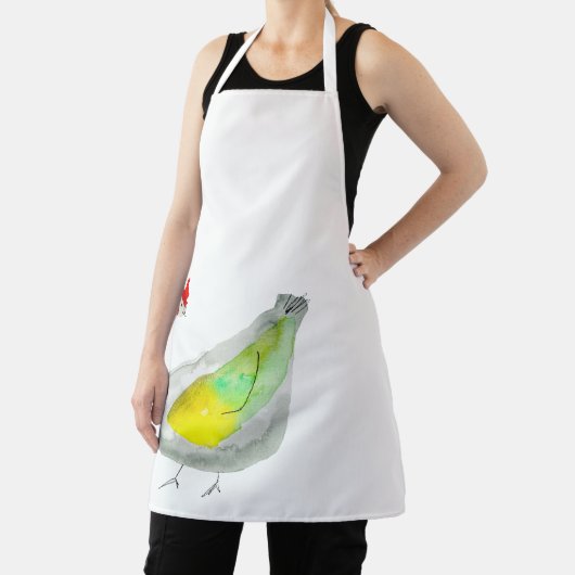 Cute chickens watercolor schort (Insitu)