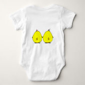 Cute Chicks Baby One-Piece Romper (Achterkant)