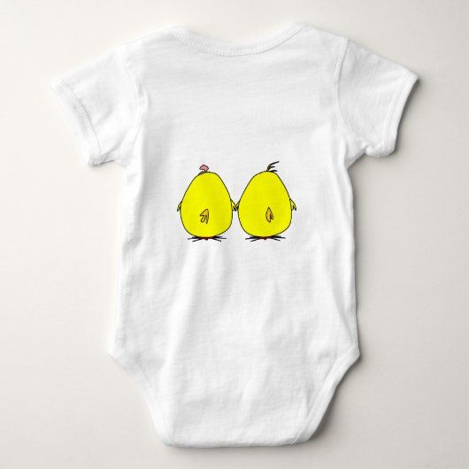 Cute Chicks Baby One-Piece Romper (Achterkant)