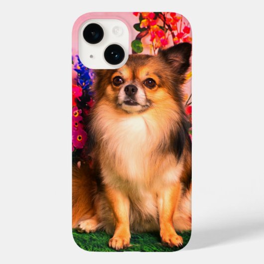 Cute Chihuahua Amid Spring Flowers Case-Mate iPhone Case (Achterkant)