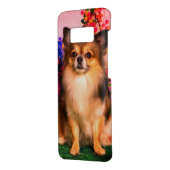 Cute Chihuahua Amid Spring Flowers Case-Mate Samsung Galaxy Hoesje (Achterkant/links)