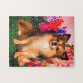 Cute Chihuahua Amid Spring Flowers Legpuzzel (Horizontaal)