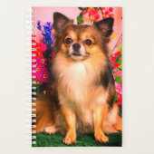 Cute Chihuahua Amid Spring Flowers Planner (Voorkant)