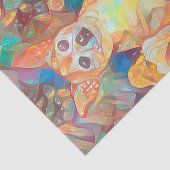 Cute Chihuahua Art Blue Brown Dog Portret Tissuepapier (Detail)