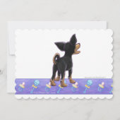 Cute Chihuahua Baby Borrel Kaart (Achterkant)