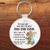 Cute Chihuahua Best Dog Dad Oover Sleutelhanger (Voorkant)