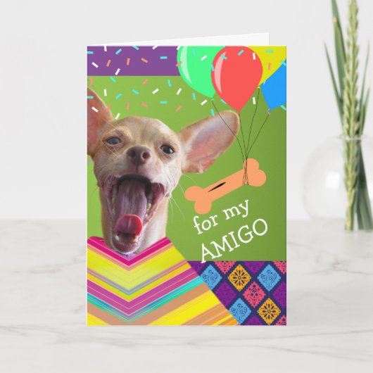 Cute Chihuahua Birthday for a Friend Biscuit Kaart (Voorkant)