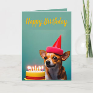 Cute Chihuahua Birthday Kaart