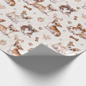 Cute Chihuahua Cadeaupapier (Hoek)