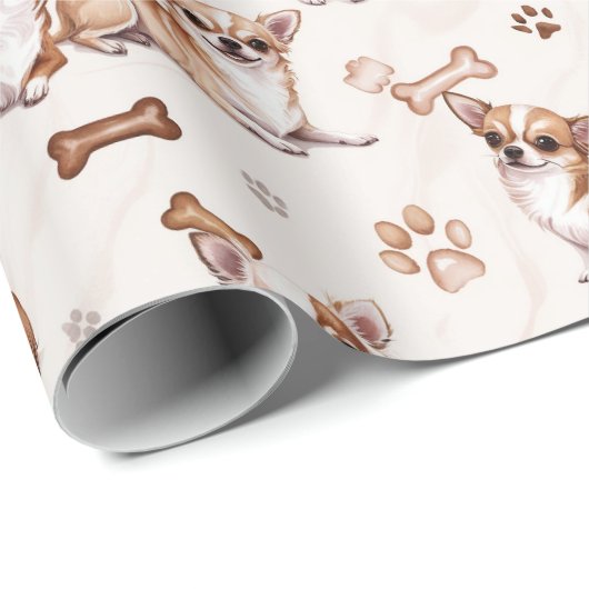 Cute Chihuahua Cadeaupapier (Rol Hoek)
