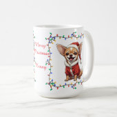 Cute Chihuahua Christmas Mug Koffiemok (Voorkant rechts)
