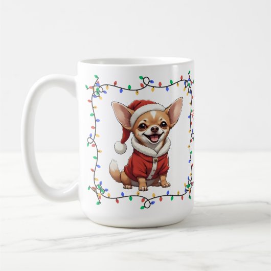 Cute Chihuahua Christmas Mug Koffiemok (Links)