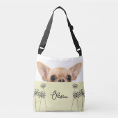 Cute Chihuahua Dandelion Personalized Crossbody Tas (Voorkant)