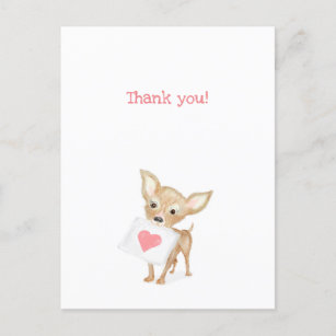 Cute chihuahua dank u briefkaart