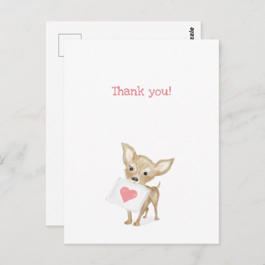 Cute chihuahua dank u briefkaart (Voorkant / Achterkant)