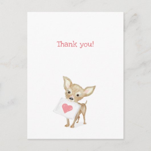 Cute chihuahua dank u briefkaart (Voorkant)