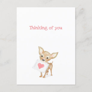 Cute chihuahua denk aan je briefkaart